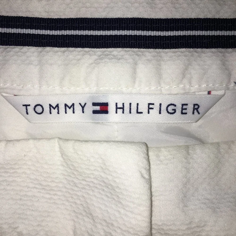 Tommy Hilfiger Womens 2 Pants White Mid-Calf Career Cropped 100% Cotton Capri - Picture 7 of 11